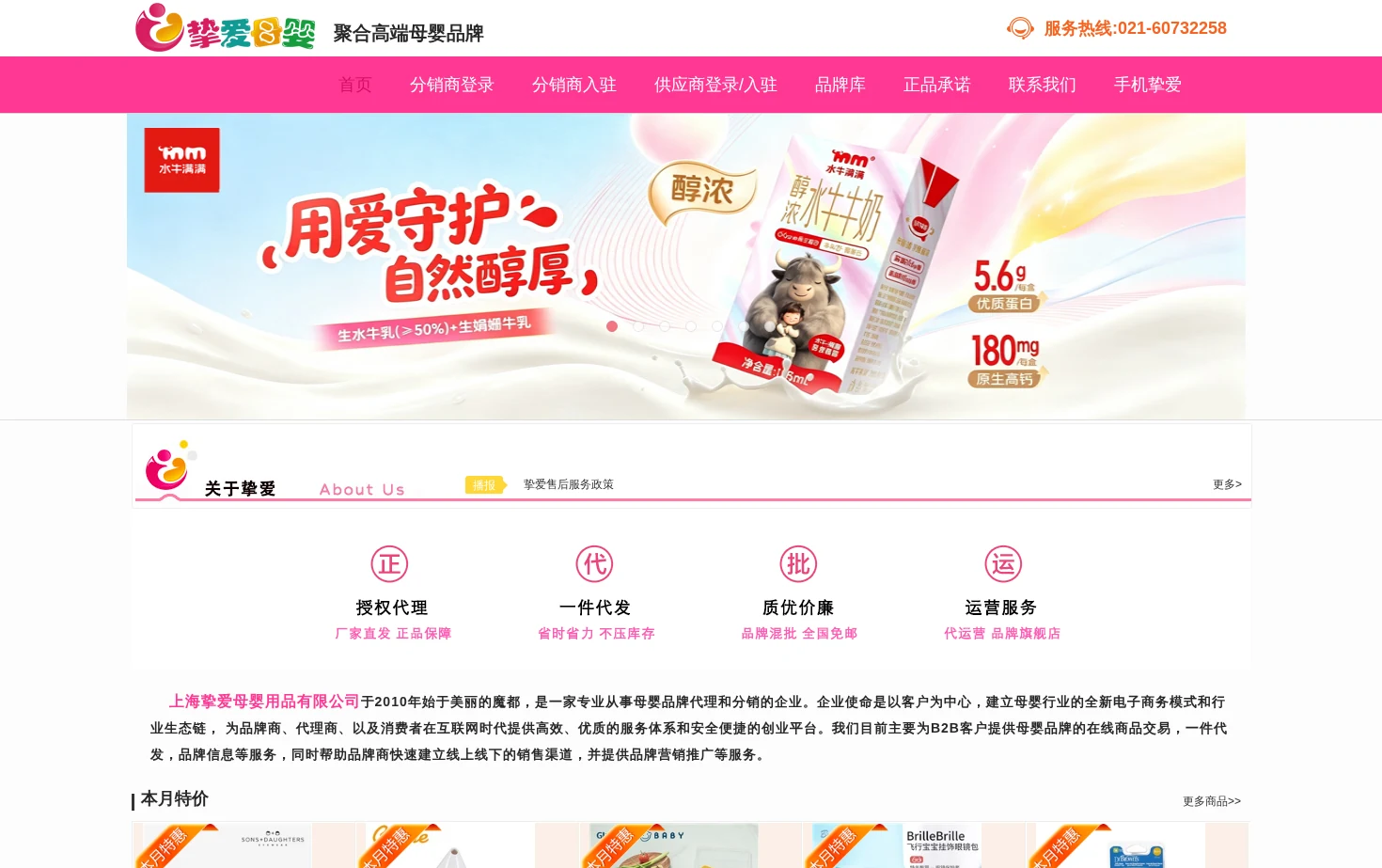 挚爱母婴 页面快照